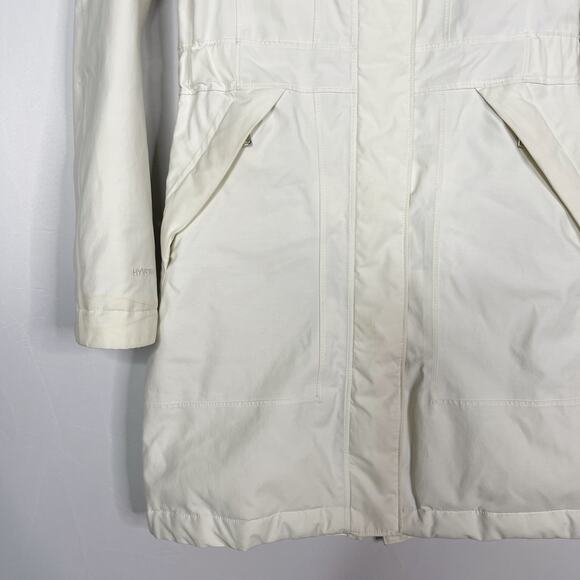 The North Face Womens XS Cream Arctic Parka Jacket Faux Fur Removable Hood Coat - Picture 4 of 16